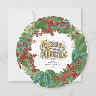 Tarjeta de Ciclo de Navidad de Feliz de Navidad co