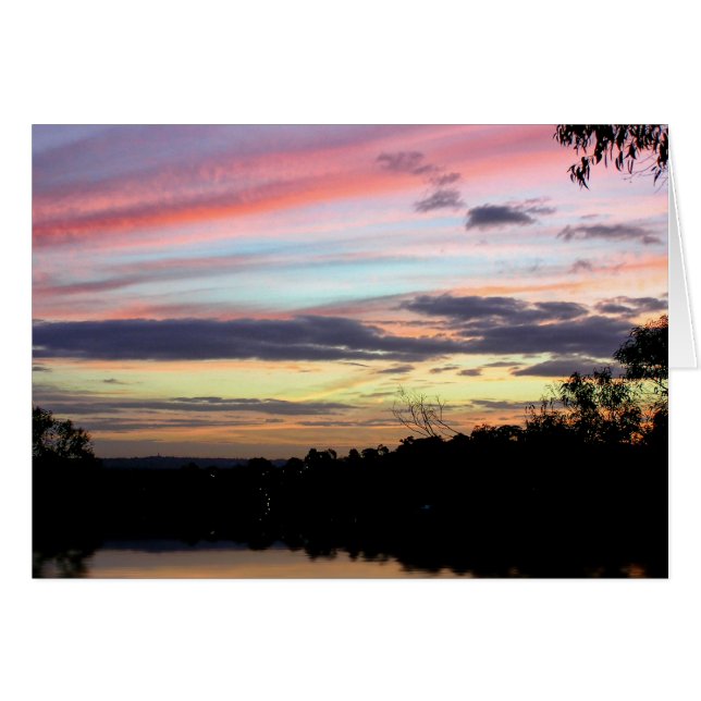 Tarjeta de cielo de nubes arco iris (Anverso (Horizontal))