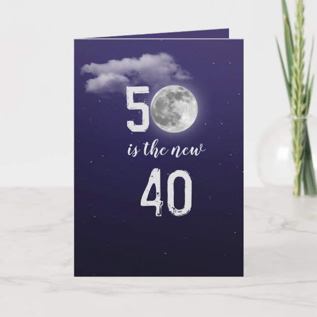 Tarjeta de cielo nocturno de 50 cumpleaños (Anverso)