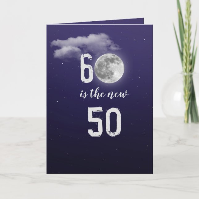 Tarjeta de cielo nocturno de 60 cumpleaños (Anverso)