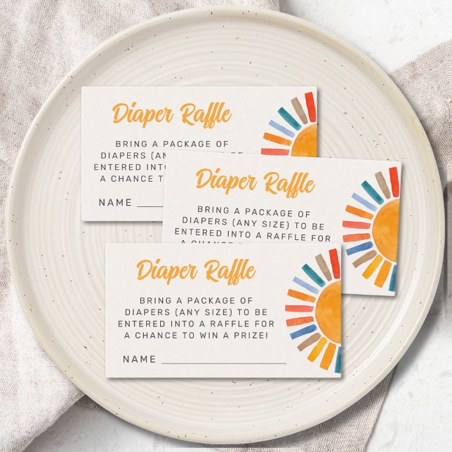Tarjeta de cierre Baby Shower Diaper Raffle Sun (Subido por el creador)