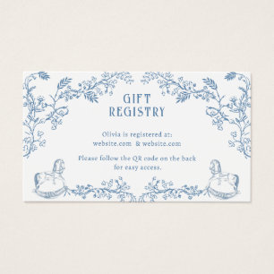 Tarjeta de cierre Baby Shower para el Registro de