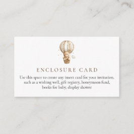 Tarjeta de cierre Baby Shower Teddy Bear