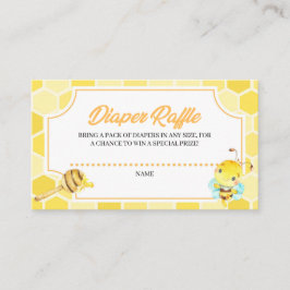 Tarjeta de cierre Bee Baby Shower Diaper Raffle