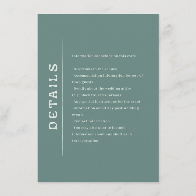 Tarjeta de cierre Boda de San Miguel (Anverso)