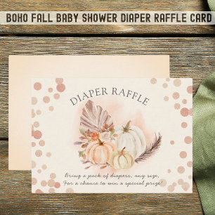 Tarjeta de cierre Boho Fall Pumpkins