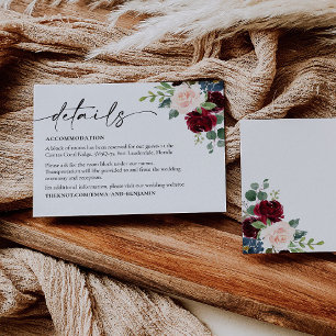 Tarjeta de cierre Boho Floral Boda