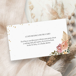 Tarjeta de cierre Boho Floral Personalizado