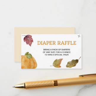Tarjeta de cierre Cumpkin Fall Diaper Raffle
