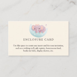 Tarjeta de cierre Cute Elephant