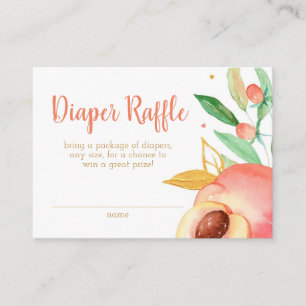 Tarjeta de cierre de Baby Shower Diaper Raffle Pea