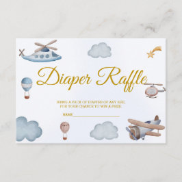 Tarjeta de cierre de billetes de avión Diaper Raff