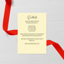 Tarjeta de cierre de Boda de Primrose