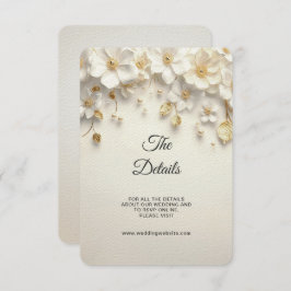 Tarjeta de cierre de detalles de hojas de oro con 