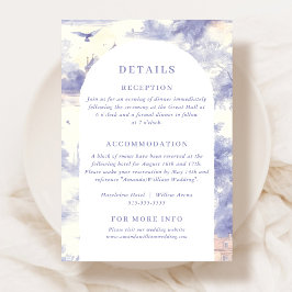 Tarjeta de cierre de detalles de la tela de jouy