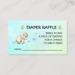 Tarjeta de cierre de dinosaur Baby Shower Diaper R