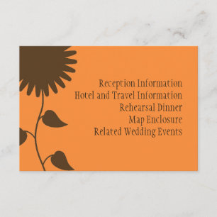 Tarjeta de cierre de girasol marrón