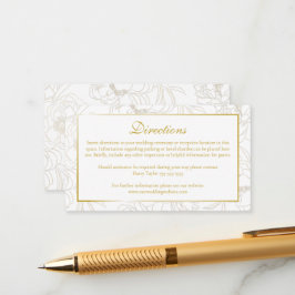 Tarjeta de cierre de instrucciones de Boda floral