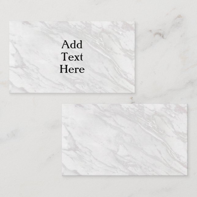 Tarjeta de cierre de mármol blanco y gris (Anverso / Reverso)