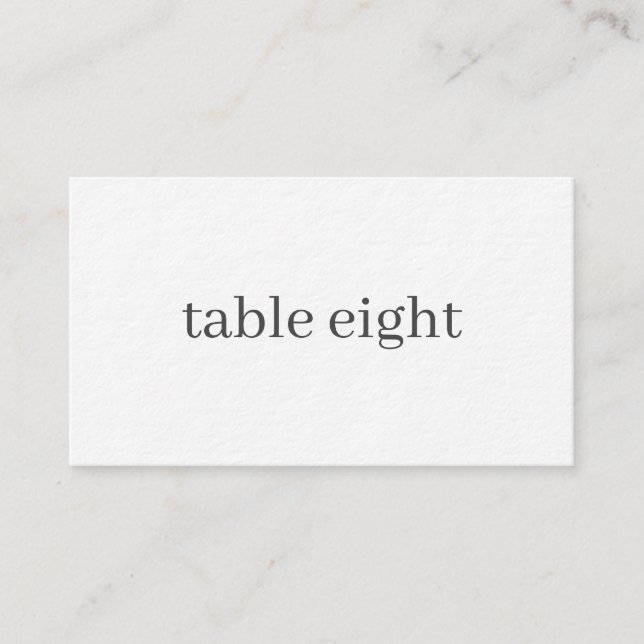 Tarjeta de cierre de número de tabla de boda (Anverso)
