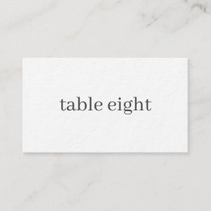 Tarjeta de cierre de número de tabla de boda