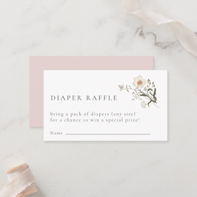 Tarjeta de cierre de pañal de flores silvestres Ra (Anverso/Reverso In Situ)