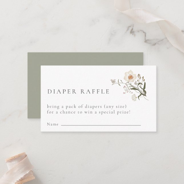 Tarjeta de cierre de pañal de flores silvestres Ra (Anverso/Reverso In Situ)