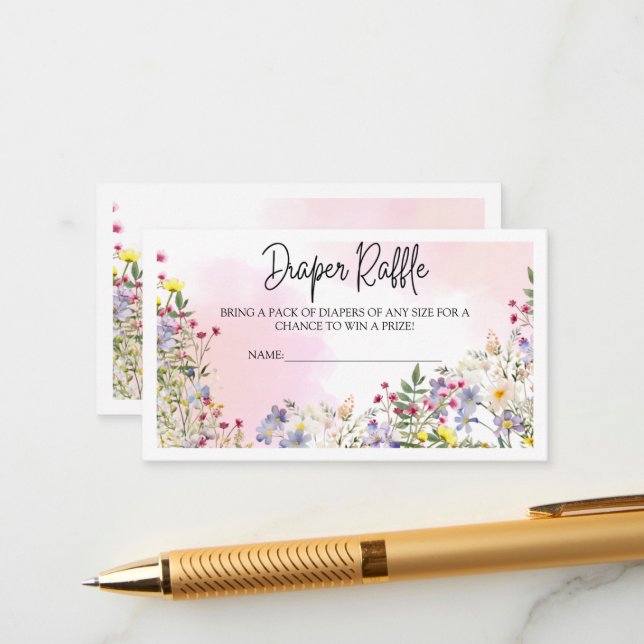 Tarjeta de cierre de pañal de flores silvestres Ra (Anverso/Reverso In Situ)