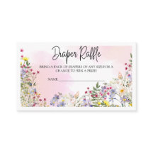 Tarjeta de cierre de pañal de flores silvestres Ra