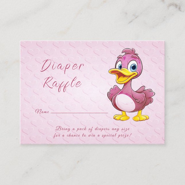 Tarjeta de cierre de pato rosa (Anverso)