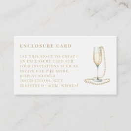 Tarjeta de cierre de Pearl and Prosecco Bridal Sho