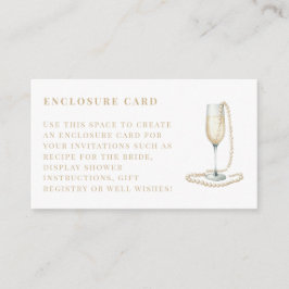 Tarjeta de cierre de Pearl and Prosecco Bridal Sho