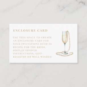Tarjeta de cierre de Pearl and Prosecco Bridal Sho