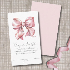 Tarjeta de cierre de Raffle Baby Shower Diaper de 