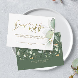 Tarjeta de cierre de Raffle de Diaper de Oro de Ve