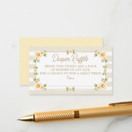 Tarjeta de cierre de Raffle de pañal de gallina