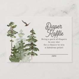 Tarjeta de cierre de Raffle Diaper Forestal