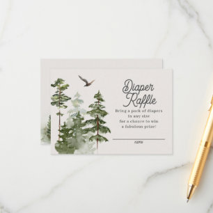 Tarjeta de cierre de Raffle Diaper Forestal