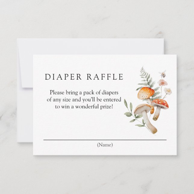Tarjeta de cierre de Raffle Encantada para pañales (Anverso)