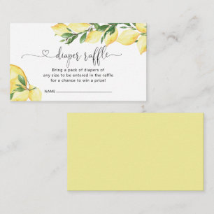 Tarjeta de cierre de Raffle Lemon Diaper
