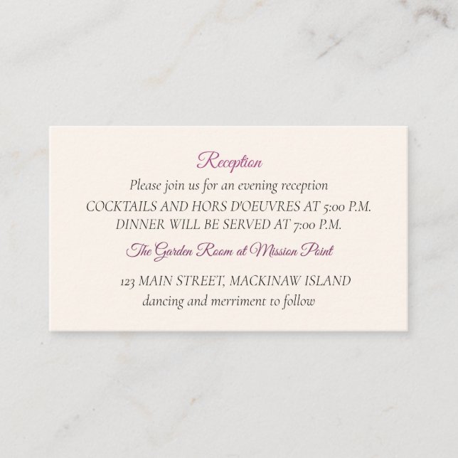 Tarjeta de cierre de recepción (Anverso)