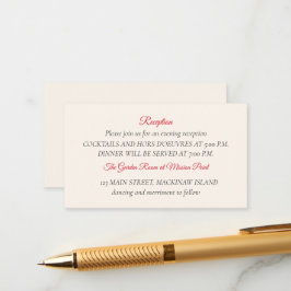 Tarjeta de cierre de recepción