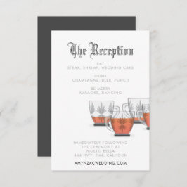 Tarjeta de cierre de recepción Crystal Punch Bowl