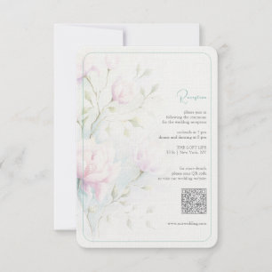 Tarjeta de cierre de recepción de boda de Magnolia