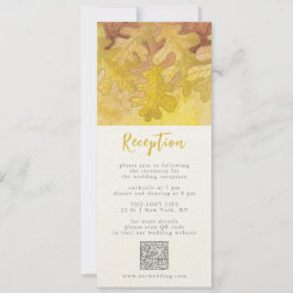 Tarjeta de cierre de recepción de boda para hojas 