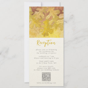 Tarjeta de cierre de recepción de boda para hojas