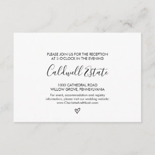 Tarjeta de cierre de recepción de casamiento dibuj