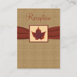 Tarjeta de cierre de recepción de hojas de otoño