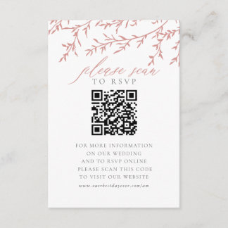 Tarjeta de cierre de sitio web boda Código QR RSVP