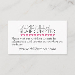 Tarjeta de cierre de sitio web boda Tipografía ros